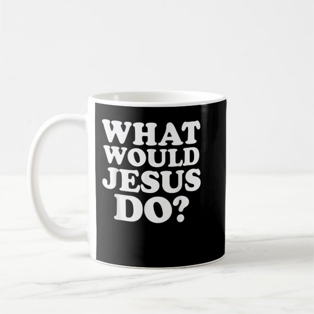 Caneca De Café O que Jesus faria à saia (Esquerda)
