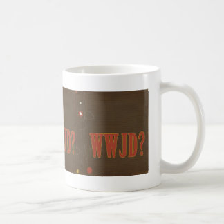 Caneca De Café O que Jesus faria texto enferrujado capricho