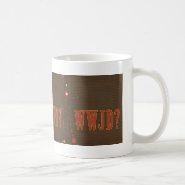 Caneca De Café O que Jesus faria texto enferrujado capricho (Direita)