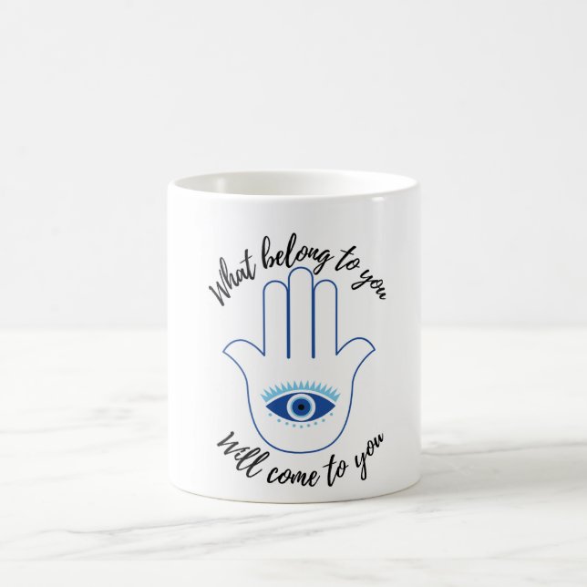 Caneca De Café O que lhe pertence virá até você mau (Centro)