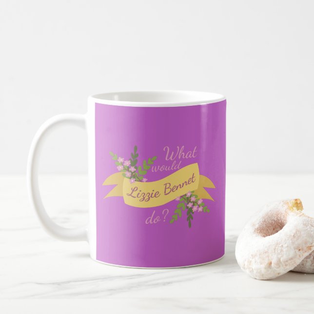 Caneca De Café O Que Lizzie Bennet Faria? II (Com Donut)