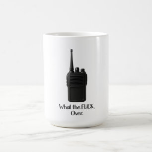 Caneca De Café O Que O Fu*k Sobre O Ícone De Walkie Talkie Engraç