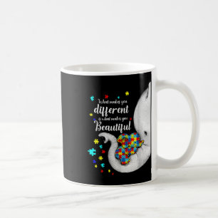 Caneca De Café O Que Te Faz Diferente Elefante Mãe Autismo Crianç