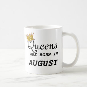 Caneca De Café O Queens está em agosto coração e PARTE TRASEIR