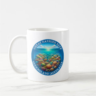 Caneca De Café O Recife da Barreira do Excelente, Queensland, Aus