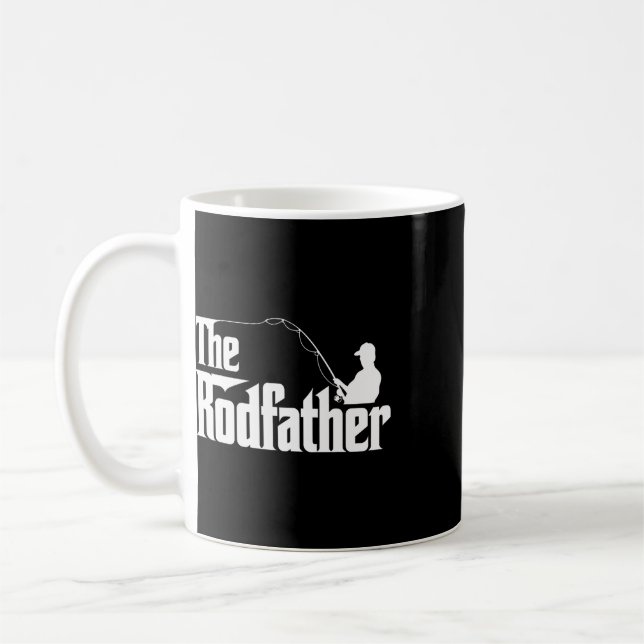 Caneca De Café O Rodfather Pai Divertido de Pesca Humor  (Esquerda)