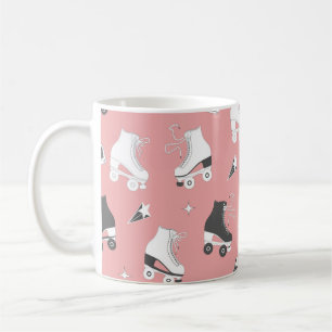 Caneca De Café O rolo skate o padrão do cassete.