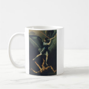 Caneca De Café O santo Archangel Michael derrota o diabo