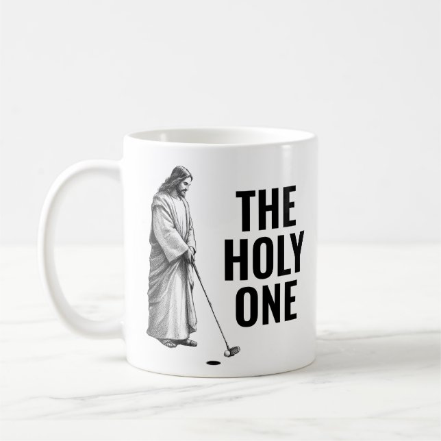 Caneca De Café O Santo - Jesus Jogando Golfe (Esquerda)