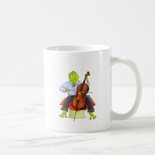 Caneca De Café O sapo joga o violoncelo (Direita)