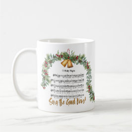 Caneca De Café O Scriptação Hímn Natal À NOITE