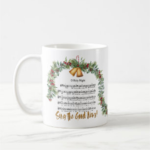 Caneca De Café O Scriptação Hímn Natal À NOITE