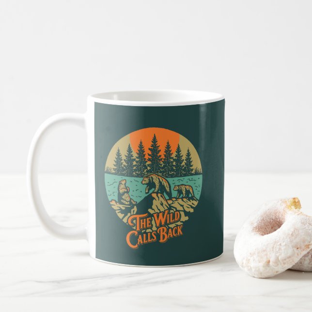 Caneca De Café O Selvagem Chama de Volta (Com Donut)