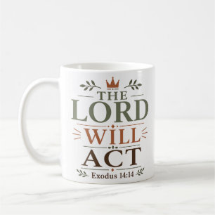 Caneca De Café O Senhor Agirá Soberanamente Fé do Êxodo