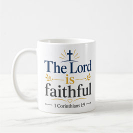 Caneca De Café O Senhor É Fiel Citação Cristã Inspiradora
