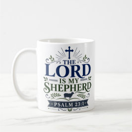 Caneca De Café O Senhor É Meu Pastor Citação Diária da Escritura