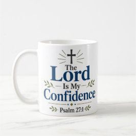 Caneca De Café O Senhor é Minha Confiança Citação de Fé Cristã