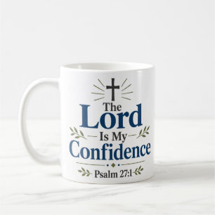 Caneca De Café O Senhor é Minha Confiança Citação de Fé Cristã