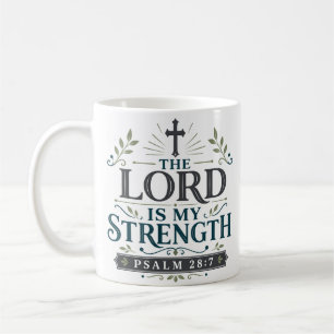 Caneca De Café O Senhor É Minha Força Citação de Verdade Bíblica