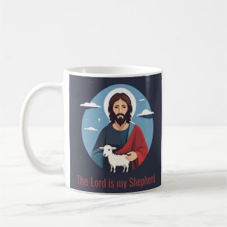 Caneca De Café O Senhor É Minha Ilustração De Jesus Pastor