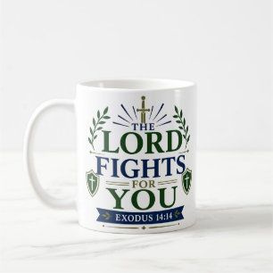 Caneca De Café O Senhor Luta Por Você Citação Inspiradora De Fé