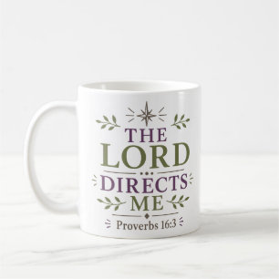 Caneca De Café O Senhor me dirige Devocional Matinal Cristão