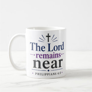 Caneca De Café O Senhor Permanece Perto Texto Baseado na Fé Elega