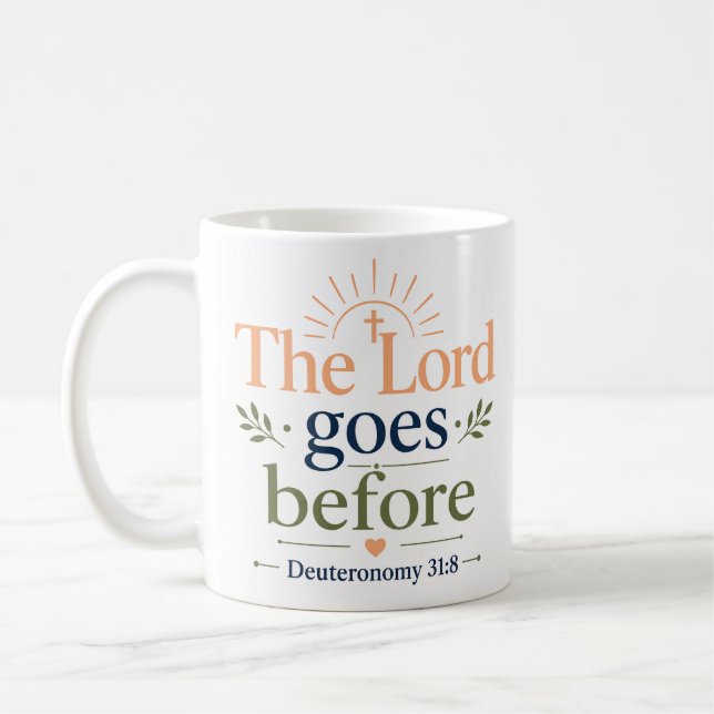 Caneca De Café O Senhor Vai Adiante Devocional Baseado em Escritu (Esquerda)