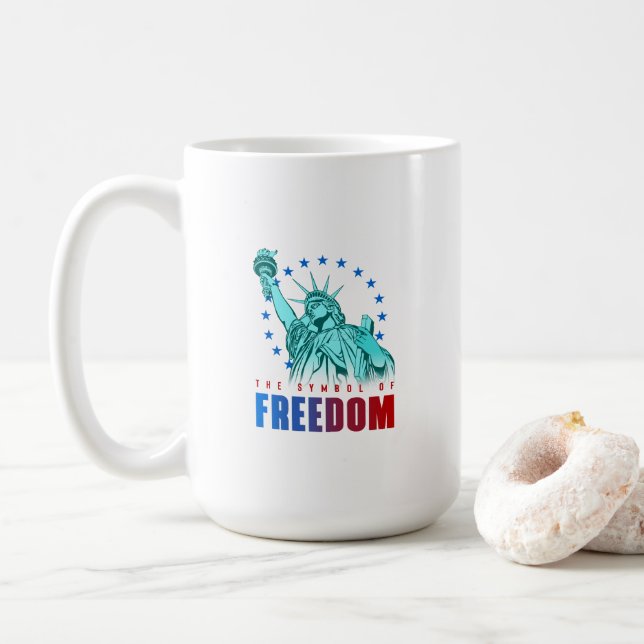 Caneca De Café O Símbolo da Liberdade | Clássica #15 (Com Donut)