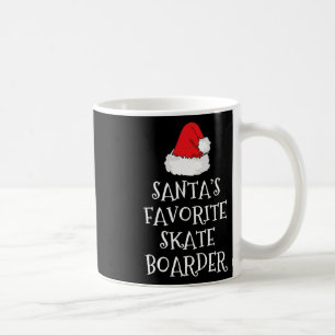 Caneca De Café O Skatista Favorito do Papai Noel Natal Engraçado