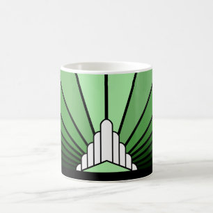 Caneca De Café O sol da arte em verde