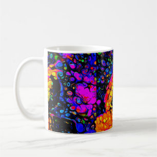 Caneca De Café O Solitário Pássaro 4: Estilo de Arte Líquida