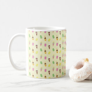 Caneca De Café O Sorvete bonito contém blocos de gelo picolé em