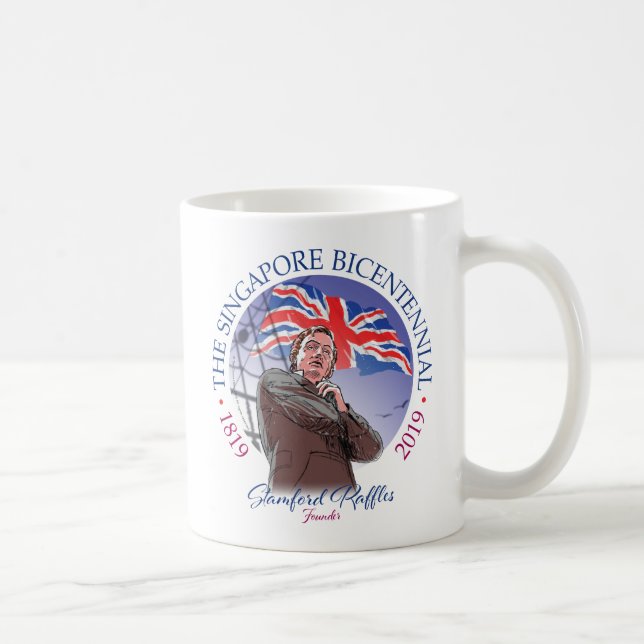 Caneca De Café O Souvenir Bicentenário de Cingapura (Direita)