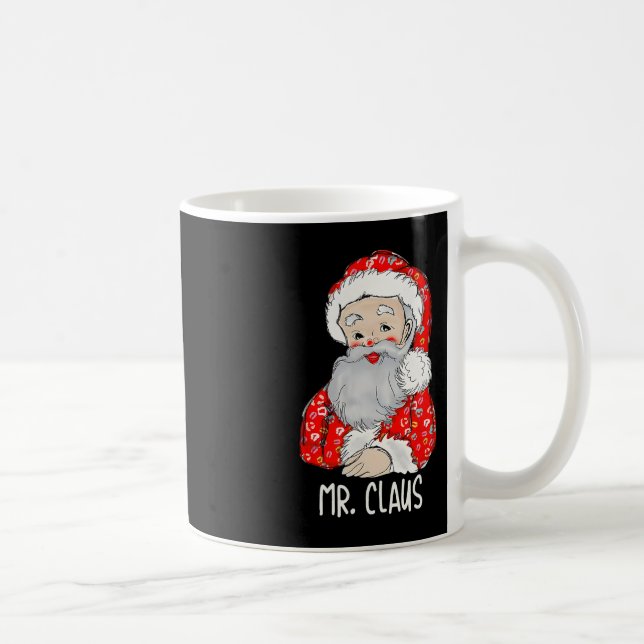 Caneca De Café O Sr. e a Sra. Papai Noel Casais de Natal (Direita)