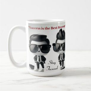Caneca De Café "O sucesso é a melhor vingança e permanência focad