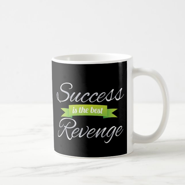 Caneca De Café O sucesso é a melhor vingança verde (Direita)