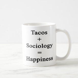 Caneca De Café O Tacos mais a Sociologia iguala a felicidade