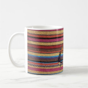 Caneca De Café O tecido listra o teste padrão coloriu I +