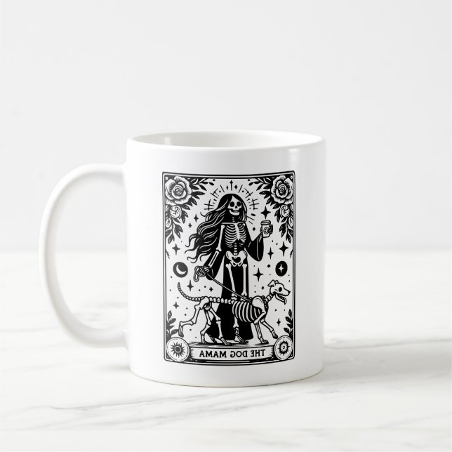Caneca De Café O Tema da Mama Tarot do Cachorro (Esquerda)