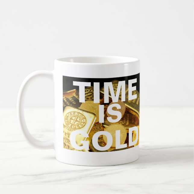 Caneca De Café O TEMPO DE Mug É DOURADO (Esquerda)