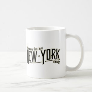 Caneca De Café O tempo move-se rapidamente em um minuto de New