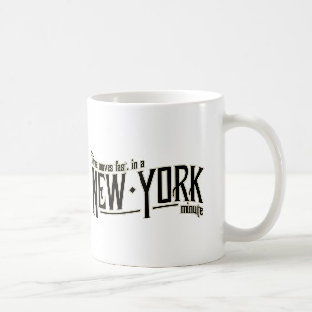 Caneca De Café O tempo move-se rapidamente em um minuto de New (Direita)