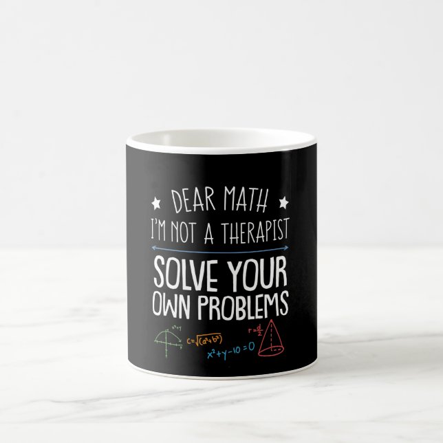 Caneca De Café O terapeuta do amante da matemática não resolve (Centro)