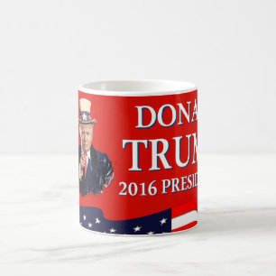 Caneca De Café O tio Sam quê-lo vermelho de Donald Trump 2016