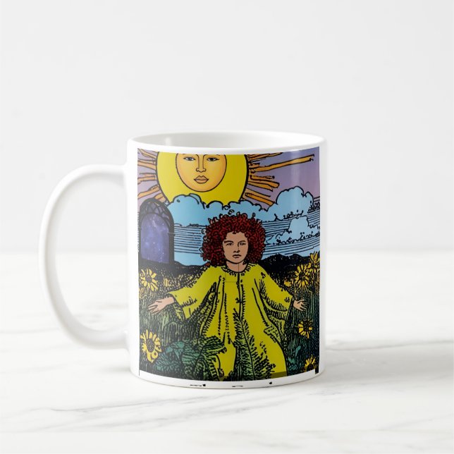Caneca De Café O Tolo Tarot Card Mug (Esquerda)