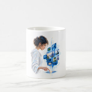 Caneca De Café O Toque que Abre Possibilidades — IA Futurista 
