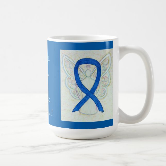 Caneca De Café O tráfico humano Sensibilização Ribbon Angel Mug (Direita)