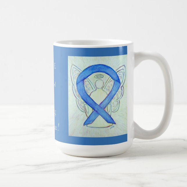 Caneca De Café O tráfico humano Sensibilização Ribbon Angel Mug (Direita)