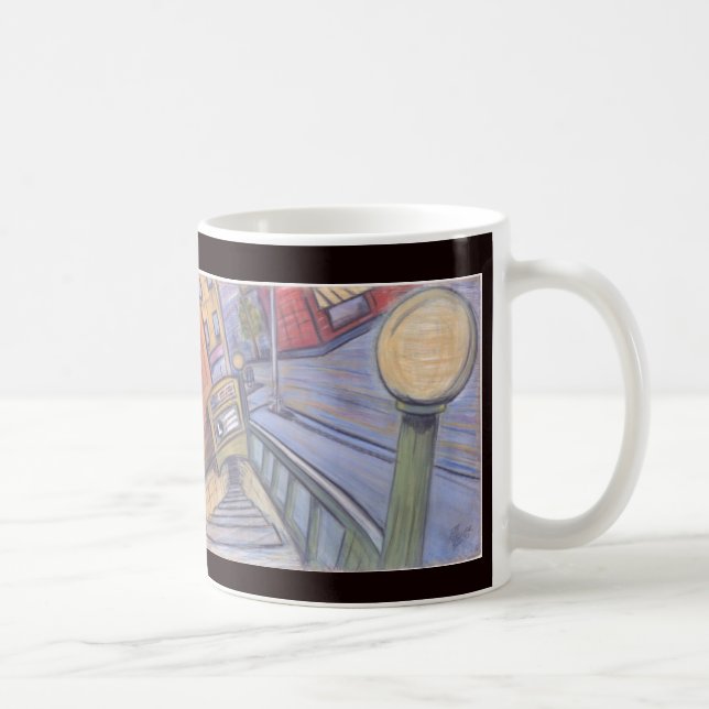 Caneca De Café O trem para em Bedford ave. (Direita)